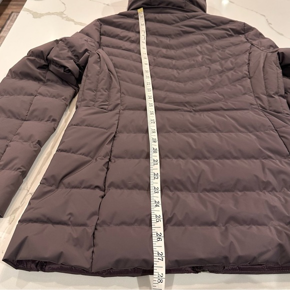 32 Degrees Heat Womens Mid Length Puffer Jacket Size M Purple Hooded Pockets Zip - Picture 11 of 11